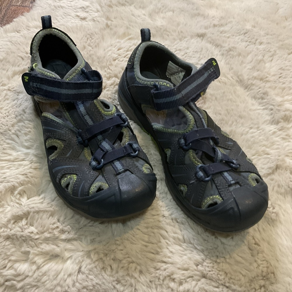 Merrell Hydro Kids Size 4 Navy‎ Blue MY53375 Waterproof Hiking Sandals